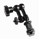 7" Black New Adjustable  Arm With 1/4" Monitor Holder Adapter Universal
