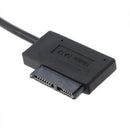 Dual USB 2.0 to SATA 13Pin 7+6 Adapter Lead Cable For Laptop PC CD/DVD-ROM Drive