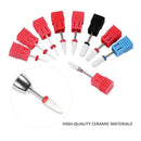 Ceramic Nail Drill Bits Set, 3/32 Inch Manicure Pedicure Nail Art Tool for