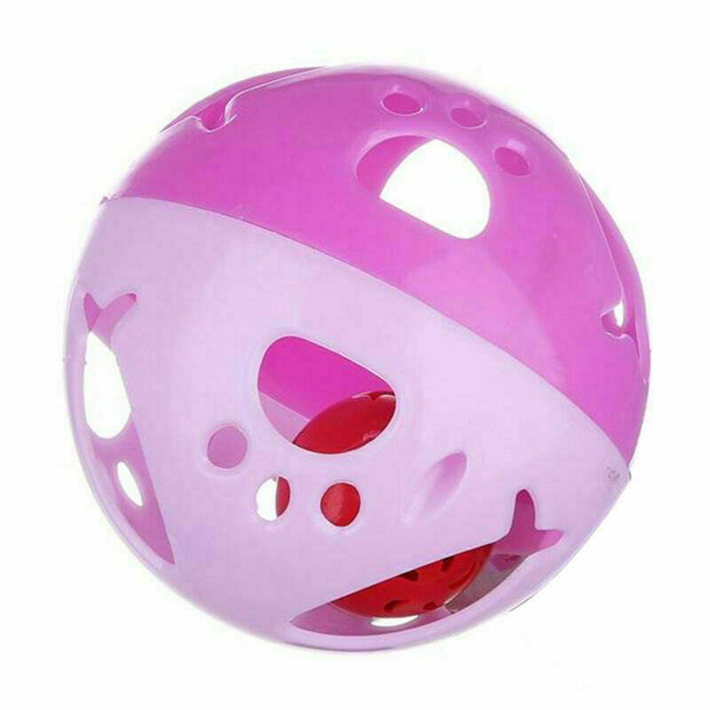 10cm Big Cat Kitten Puppy Dog Pet Play Balls Jingle P Rattle Bell Z4Z1 Chas W1X2