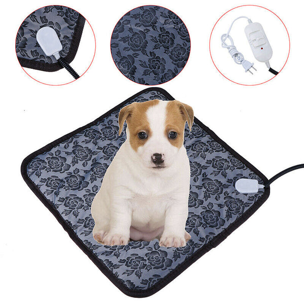 Pet Heated Warm Pad Puppy Dog Cats Large Electric Waterproof Bed Mat Heater M BX