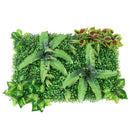 Artificial Grass Flower Mat Foliage Plants Panel Plastic Greenery Ornament E