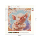 5D DIY Full Drill Diamond Painting Pig Cross Stitch Embroidery Mosaic Kit
