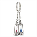 Women Men Lovers Unique Lamp Shape Metal Hourglass Key Chain Keyring Gift TR