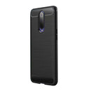 Carbon Fiber Soft TPU Protective Phone Case Shockproof Back Cover (Black) A