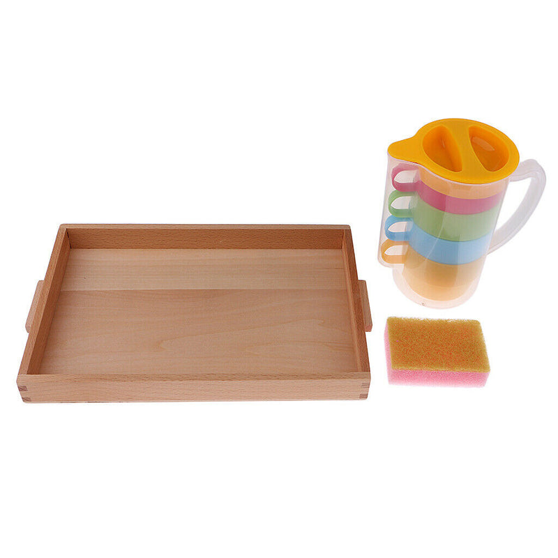 Montessori Basic Pouring Kit Wooden Toys for Preschool Teaching Education