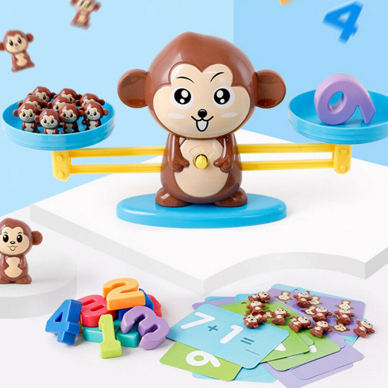 Math Addition and Subtraction Teaching Aids Monkey Balance Scale Toys Children's