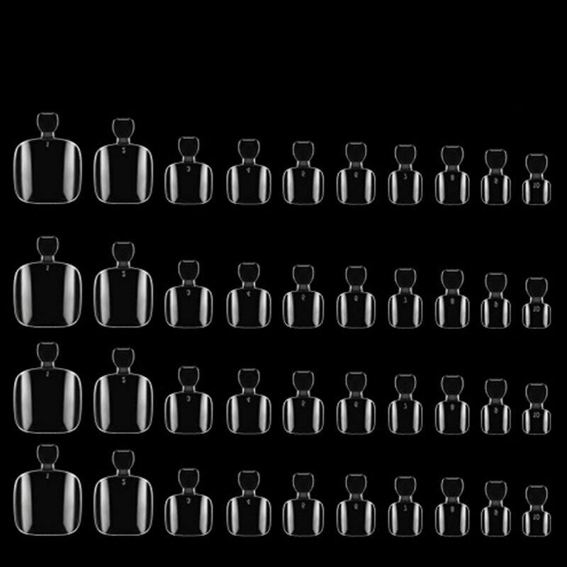 1000pcs DIY Nail Art Full False Foot Toe Nail Tips Acrylic Gel Clear Color