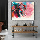 Painting By Numbers Kit DIY Color Elephant Canvas Oil Art Picture Craft