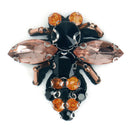 5Pcs Bees Sequins Rhinestones Bead Brooch Patch Fabric Diy Fashion Clothing
