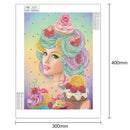 5D DIY Special Shaped Diamond Painting Art Women Cross Stitch (Beauty02)