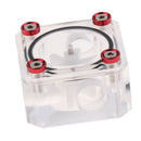 Acrylic G1/4'' Threaded Square Shape Computer Water Cooling Flow Meter White
