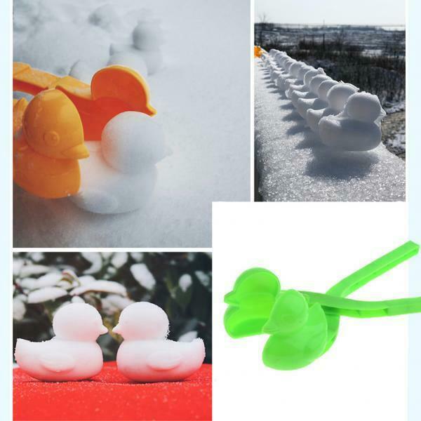 Duck Shape Snowball Clip Ball Maker Snow Mold Outdoor Sports Green