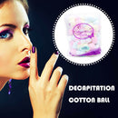 100x Colorful Nail Polish Remover Cotton Balls UV Gel Manicure Removing Wipes