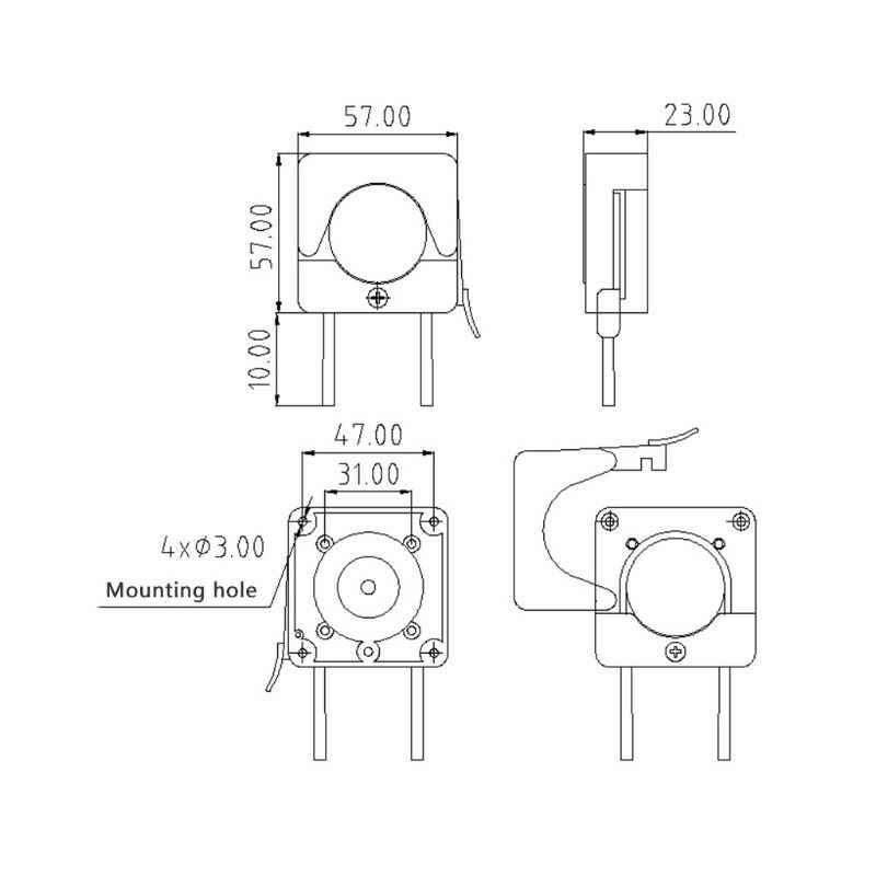 Peristaltic Pump Head With Tube Mini Small Flow Stepper Motor OEM Package