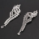 Water Drop Earrings Luxury Cubic Zirconia Cz Unique Curve Big Long Fashion