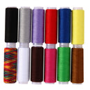 12pcs Spools Mixed Colors Polyester All Purpose Sewing Threads Cones Set A