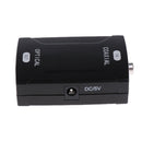 Coaxial Analog to Toslink Fiber Optical Digital Audio Adapter 24bit Black