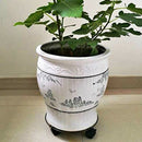 2Pcs 11Inch Plant Flower Stand Heavy Duty Metal Plant Caddy Indoor Coppery