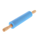 Nonstick Craft Rolling Pin Fondant Sugarcraft Dumpling Wrappers Baking Blue