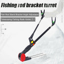 Stainless Steel Adjustable Fish Rod Holder Bracket Stand Fishing Tackle Kit