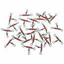 25pcs 3-Way Stainless Steel Fishing Swivels Triple Tool - 36mm F6S6