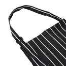 Kitchen Baking Ware Zebra Chalk Stripes Bib Apron with Pockets B7B5