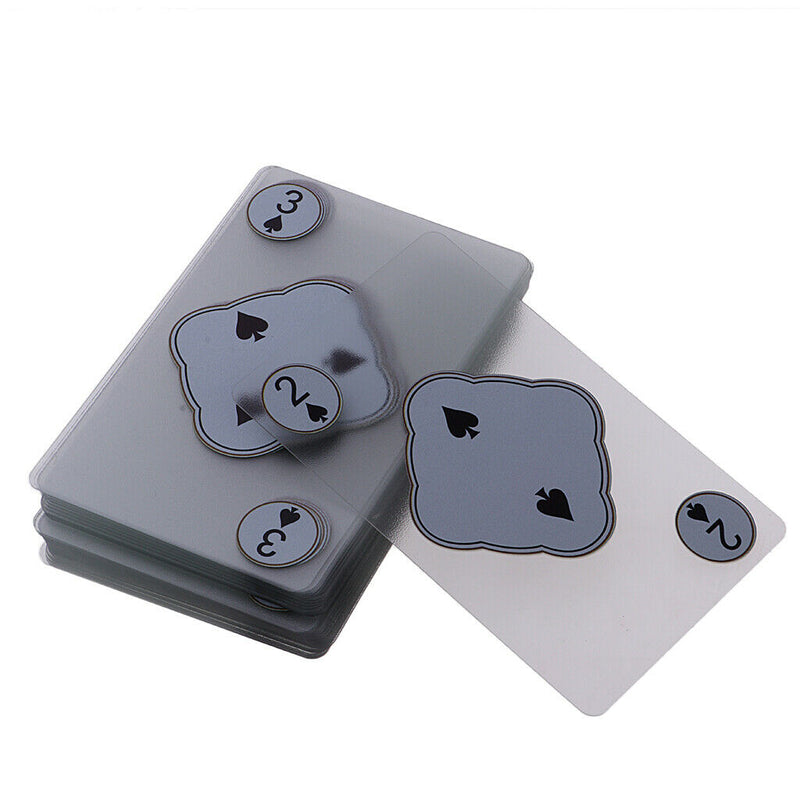 Clear PVC Waterproof Poker Cards Set for Texas Holdem Blackjack Accessories