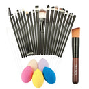 New Promotion!!! 20x Makeup Brushes + Powder Foundation Brush + Sponge Puff
