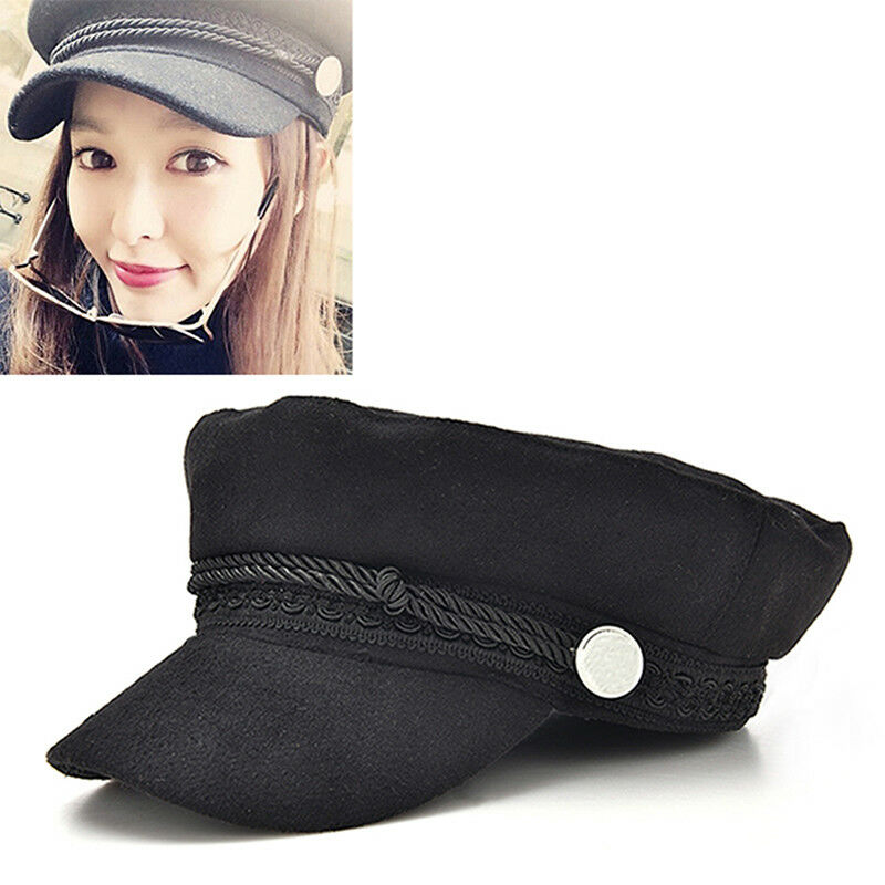 Ladies Womens Girls Wool Blend Baker Boy Peaked Cap Newsboy Hat Beret Fash laTEU