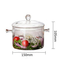 1300Ml Creative Soup Pot Transparent Glass Cooker Salad Instant Noodle Bowl N9X4