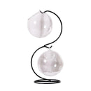Metal Stand Glass Flower Vase Terrarium Container Fish Tank Candle Holder