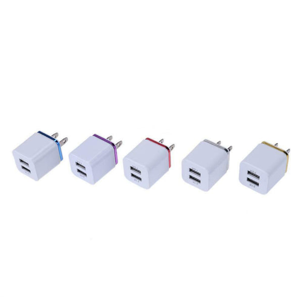 Universal US Plug 2.1A 2 Port USB Double Charging Adapter USB Charger #gib