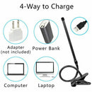 8W LED Clip on Lamp, Desk Light with 3 Modes 2M Cable Dimmer 10 Levels Clam