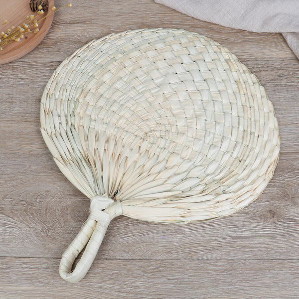 Decorative Hand Fan Straw Hand-woven Wedding Souvenir Handheld Bamboo Dance G â„–[