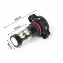 2x 6000K 5202 H16 Super White 50W High Power LED Fog Light Driving Bulbs DRL