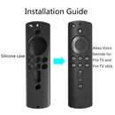 5.9 inch Soft Silicone Skin Case for Amazon Fire TV Remote Control (Black) A