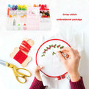 50 Colored Embroidery Thread Cross Stitching Needle Set Colorful Sewing Kit