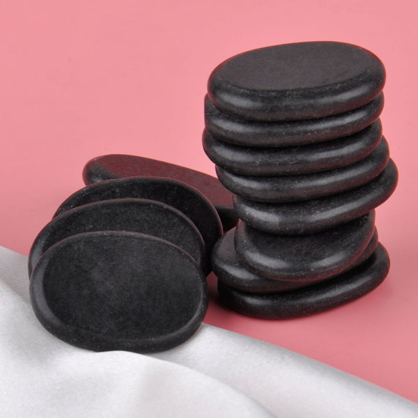 12pcs Massage Master Hot Stone Toe Spa Massage Kit Basalt Rock Asst Relaxing