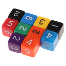 Square Acrylic Dice 6 Sided 6-Die Set for Primary School Student Mathematics,