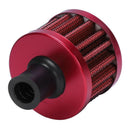 Car Motor Cold Air Intake Filter Turbo Vent Crankcase Breather Red C1B5