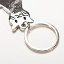 Cute Beard Cat Metal Key chain Keyring Keyfob Key Ring Car Keyring T5