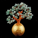 Green Feng Shui Crytal Gem Money Lucky Tree Pot for wealth