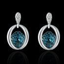 Necklace Earrings Crystal Elegant Women Jewellery Set of Crystal Pendant NecF7M3