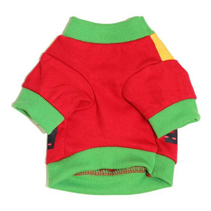 Green Border Dog Cat Winter Clothes Warm Knitted Sweater for Dog Christmas