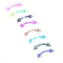 8Pcs/Set Stainless steel Eyebrow Belly Navel Ring Bar Body Piercing Jewelry BX