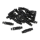 20pcs Black Plastic Double Head Cord Locks End Spring Stop Toggle Stoppers