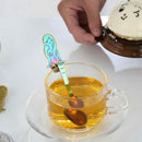 4 pcs Stainless Steel Dessert Spoons,Mermaid Spoon Hanging Coffee Spoon Tea