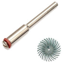 18Pcs 1Inch Radial Bristle Disc Brush + 6 Mandrel Rotary Adapter Shank:3Mm U5M4