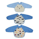 3 Long Sleeve Bib Set Baby Waterproof Bib and Pocket Toddler Bib and Sleeve